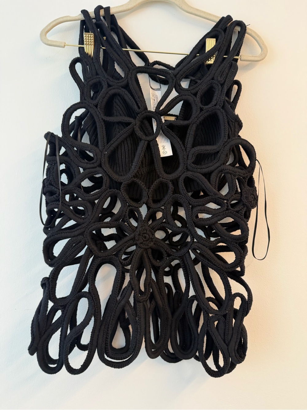 cult gaia Black Crochet Loop Bandeau Top - Picture 7 of 10